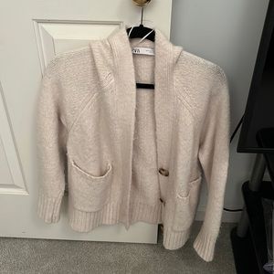 Zara ivory cardigan sweater